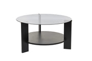 Tavolo basso in legno "Clara" - 75 x 75 x 40 cm - Bois Noir Fumée