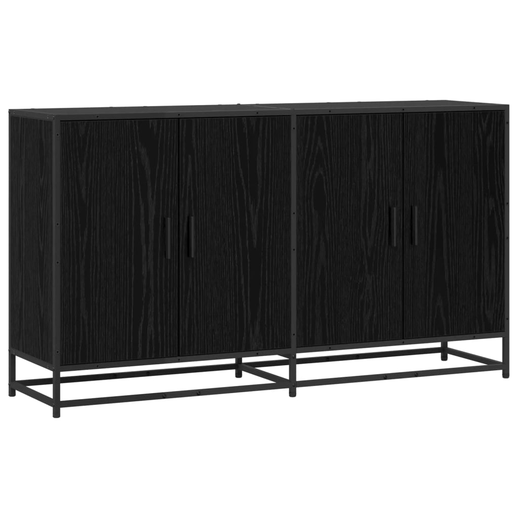 Credenza Rovere Nero 134 x 35 x 76 cm Legno ingegnerizzato 3446628