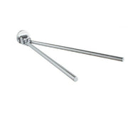 Trade Shop - Porta Asciugamani Asciugamano A 2 Bracci Da Parete Bagno Acciaio Cromato 79814 -