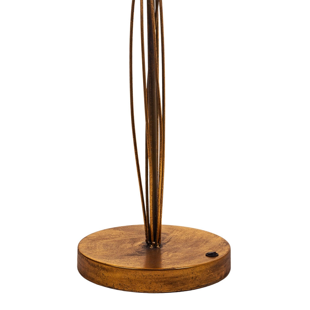 Lampada da tavolo in metallo dorato 61x53x82h