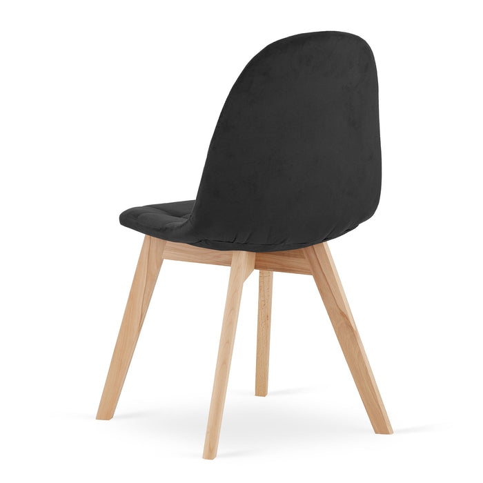 Valora NUUC CHAIR Sedie ergonomiche in velluto nero per soggiorno x2