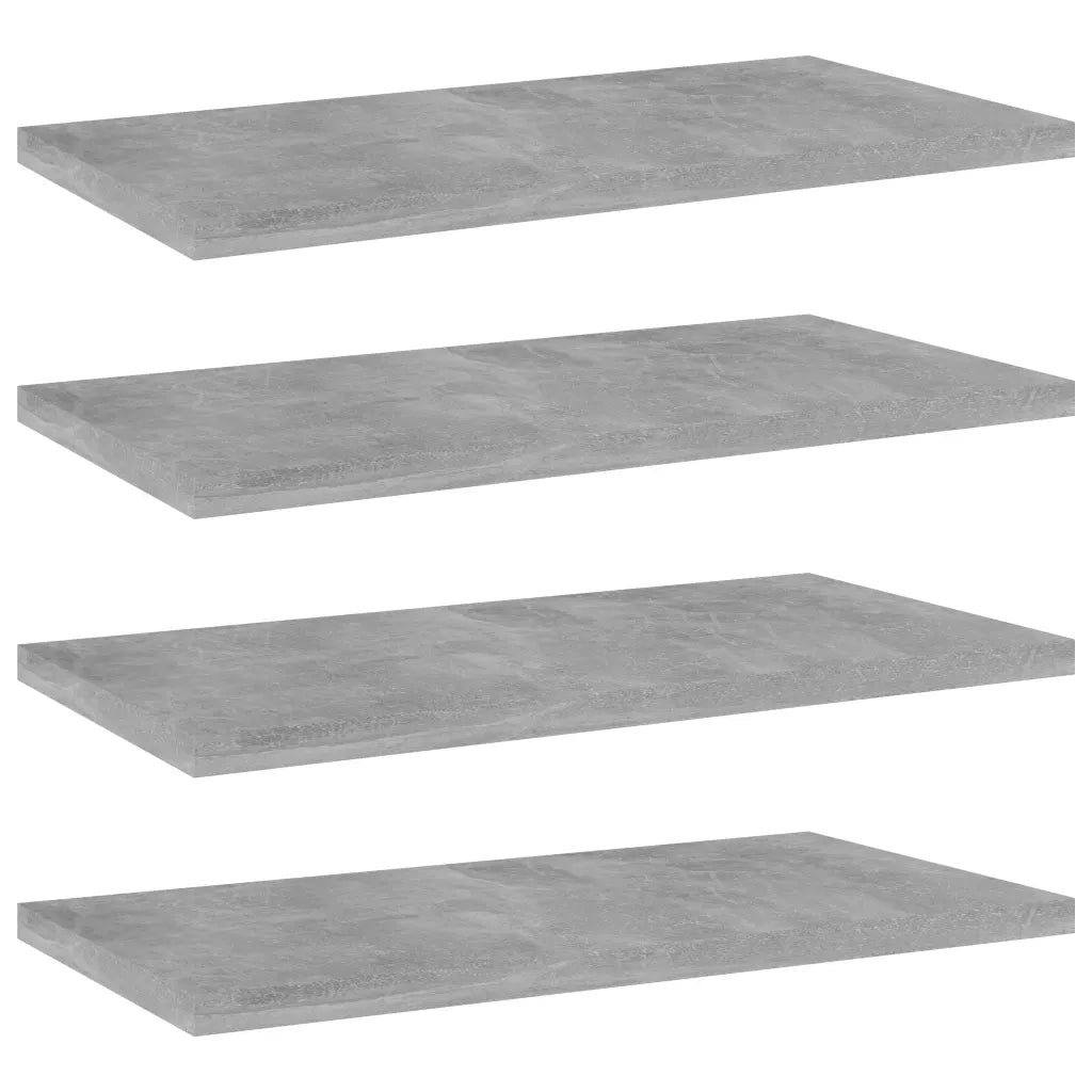 Ripiani per Libreria 4pz Grigio Cemento 40x20x1,5cm Multistrato 805146