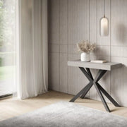 Consolle allungabile 90x40/300 cm Saki cashmere gambe antracite