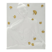 Decorazione in Metallo e Legno Geometrico 13, Bianco, Poliresina, 46x5,7x55,5 cm