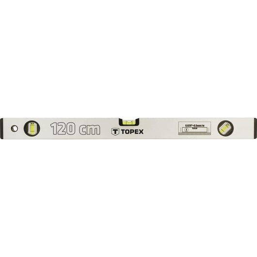 Topex 29c305 livella in allumini nio, 120 cm, 3 bolle