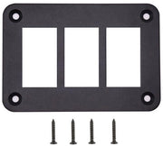 Tuimelschakelaar in panelluik con 3 vie supporto e viti, in alluminio anodizzato nero, impermeabile - per auto, nave, camion, camper, SUV, UTV.