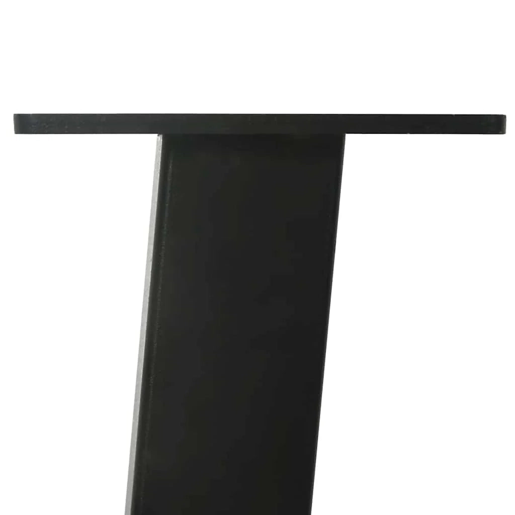 Set di 4 gambe per tavolino da caffè dal design moderno 30 cm con gommini antigraffio in acciaio nero 02_0056781