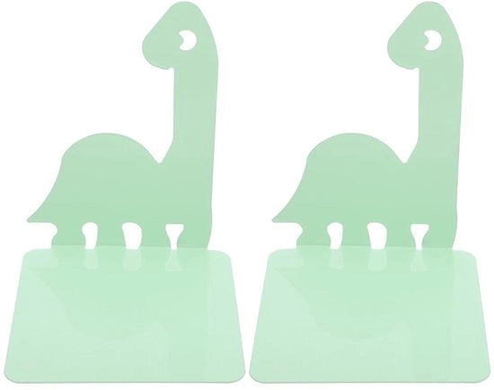 Sostegni per libri animali di forma rettiloide per bambini per pannelli libreria sostegni libri in metallo con base verde facile da installare e trasportare