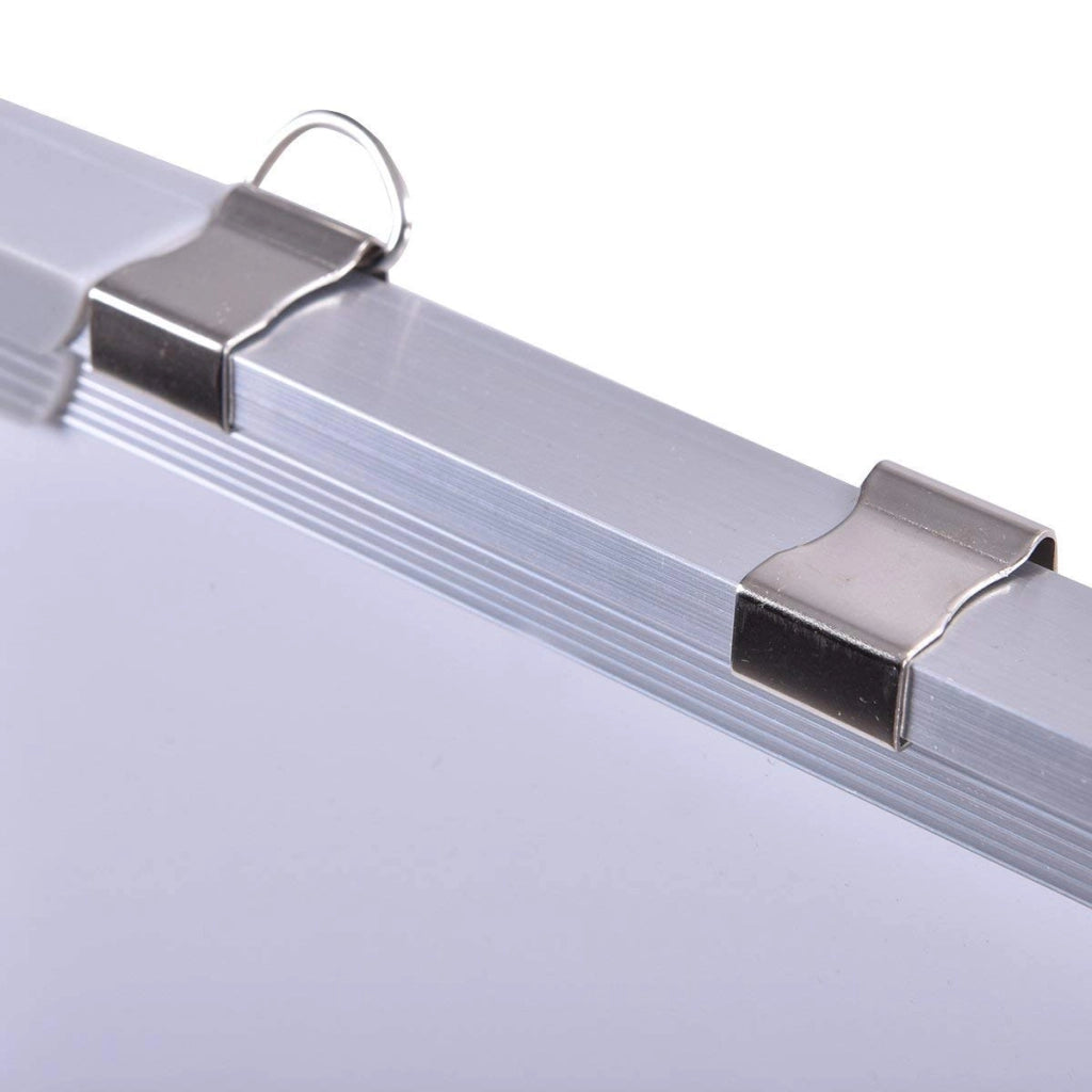 Lavagna Magnetica Bianca Lavagna Cancellabile con Cornice in Alluminio per Scuola Casa Ufficio (50 x 35 cm)