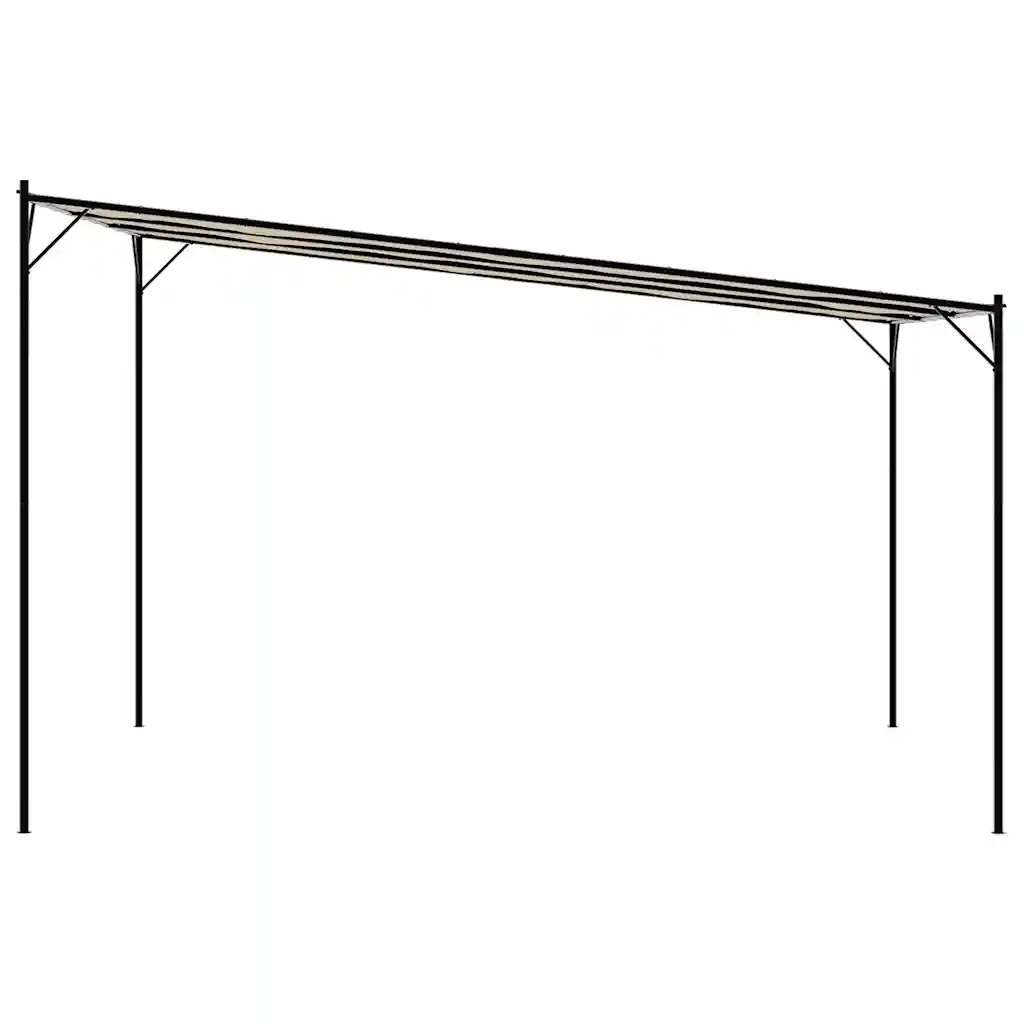 Gazebo Beige 4x4 m 180 g/m² Tessuto e Acciaio 362466