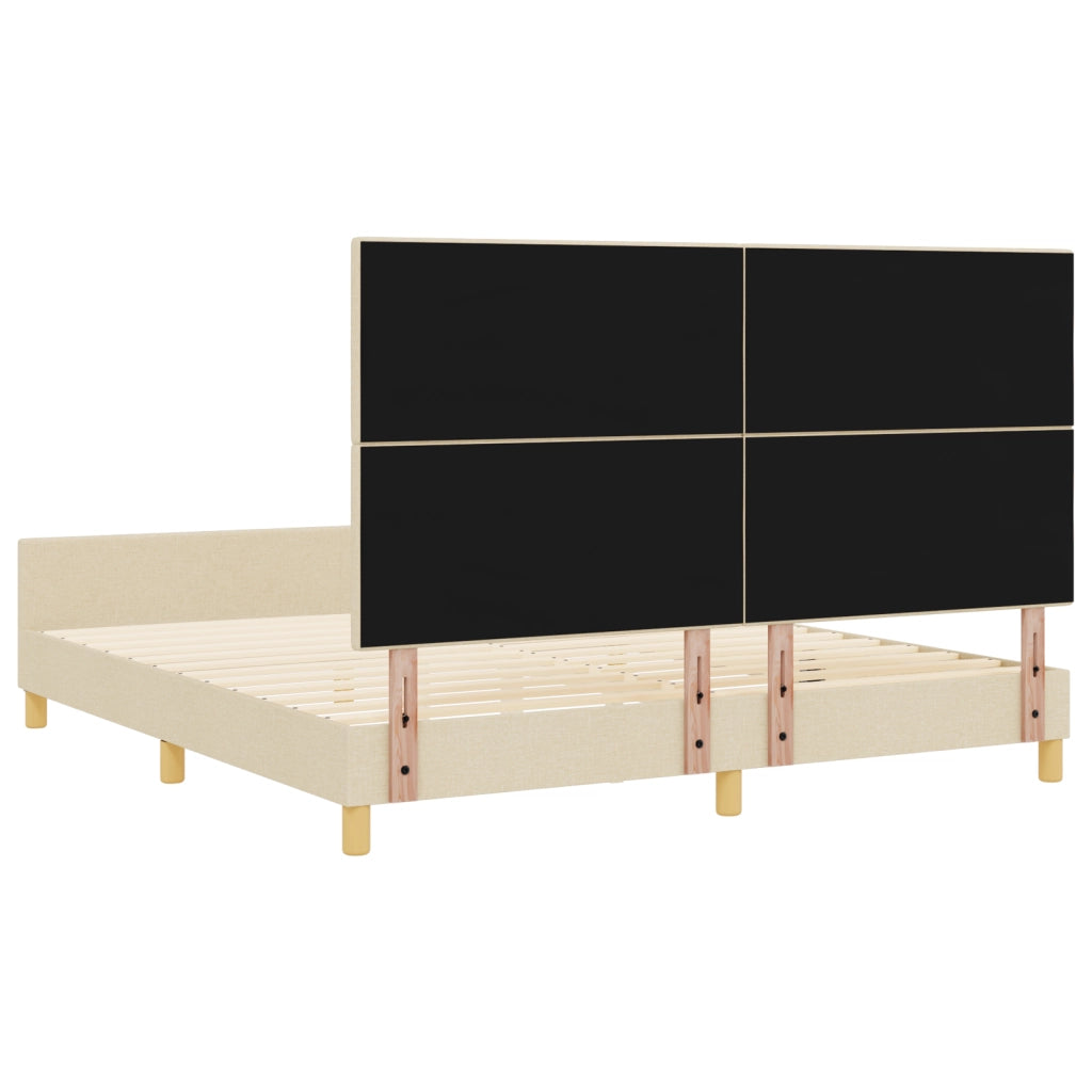 Letto Crema 180x200 cm in Tessuto