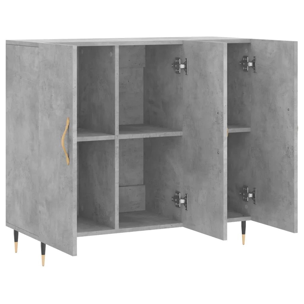 Credenza | Madia | Buffet da pranzo | Armadio da pranzo Grigio Cemento 90x34x80 cm in Legno Multistrato