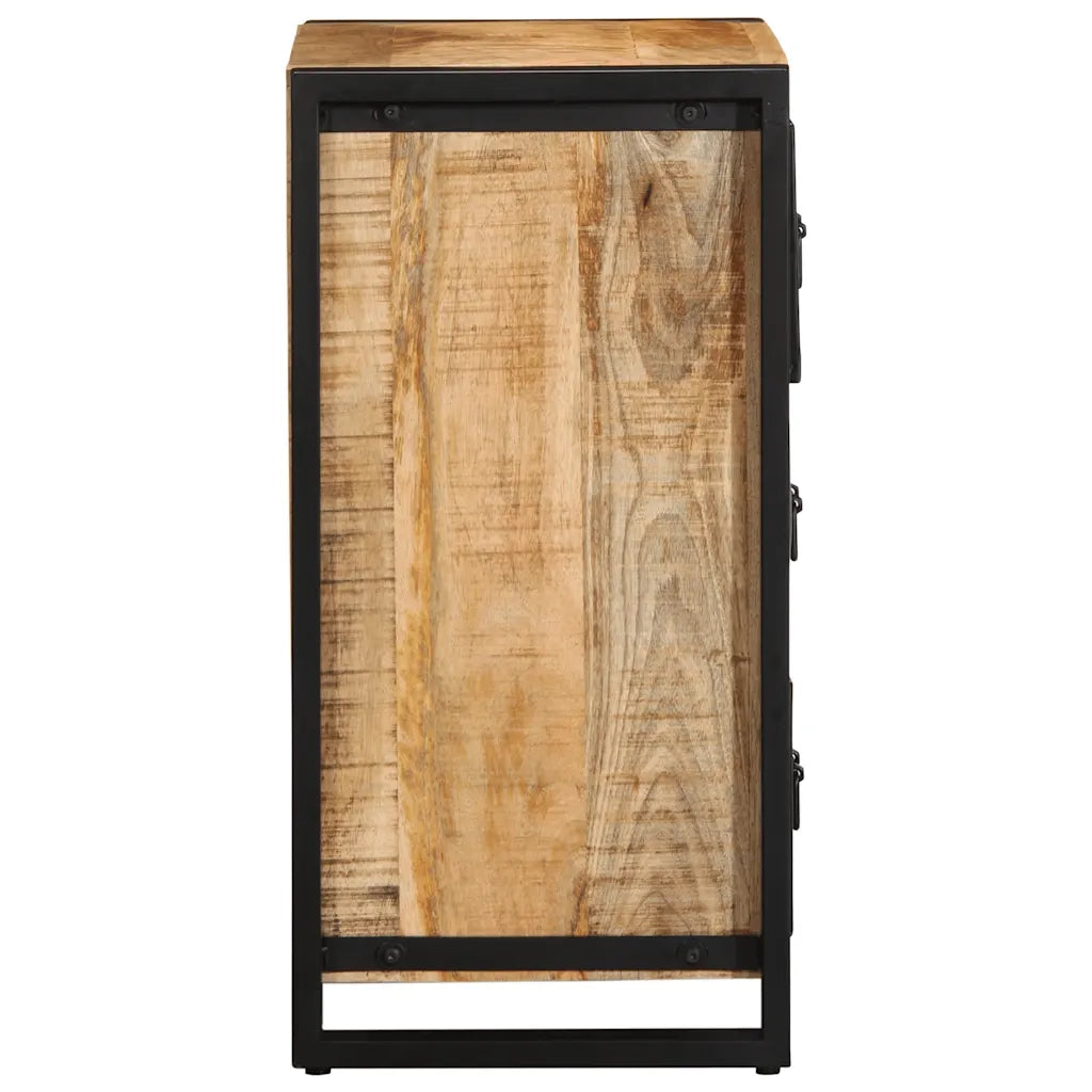 vidaXL Cassettiera 50x35x70 cm in Legno Massello di Mango Grezzo