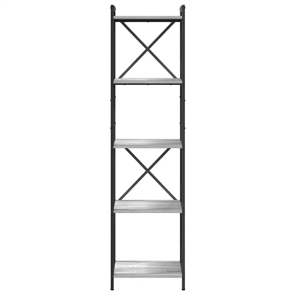vidaXL Libreria Grigio sonoma 40 x 30 x 153 cm Legno multistrato