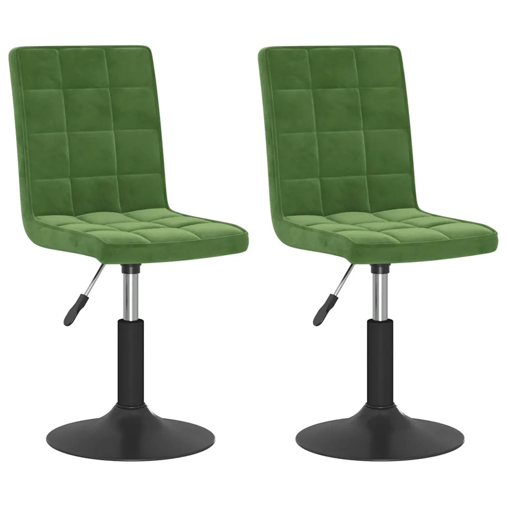 Sedie da Pranzo Girevoli 2 pz Verde Scuro in Velluto 335744