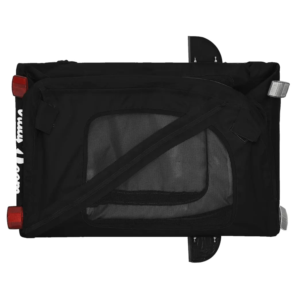Rimorchio da Bici per Animali Nero Oxford e Ferro CFW6774300