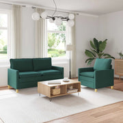 Set di divani 2 pz Verde Scuro Tessuto 3417063