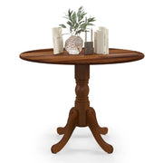 Tavolo da pranzo rotondo per 4 persone 100 x 73 cm superficie liscia finitura moderna in legno di caucciù marrone 20_0014129