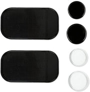 Set di 6 mattoncini antiscivolo per il cruscotto dell'auto, tappetino autoadesivo per il cruscotto, tappetino di silicone lavabile per l'abitacolo dell'auto, per la conservazione di chiavi, occhiali da sole e monete.