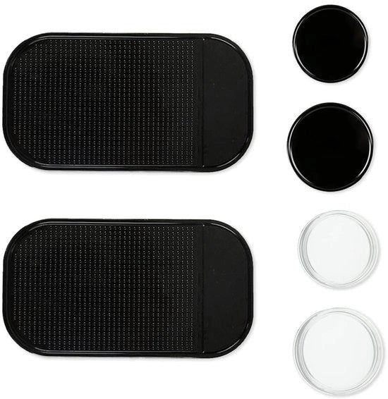 Set di 6 mattoncini antiscivolo per il cruscotto dell'auto, tappetino autoadesivo per il cruscotto, tappetino di silicone lavabile per l'abitacolo dell'auto, per la conservazione di chiavi, occhiali da sole e monete.