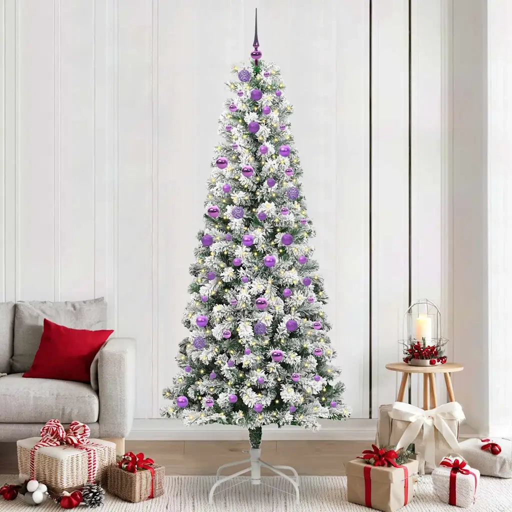 Albero di Natale | Decorazioni natalizie Artificiale con Rami Pieghevoli 240 cm