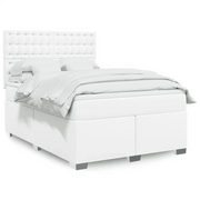 Giroletto a Molle con Materasso Bianco 140x200 cm in Similpelle 3290725