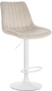 Sgabello Toni Velvet crema,bianco