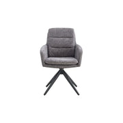 Set di 2 poltrone KAVINA – Tessuto grigio scuro – Gambe in metallo – Con braccioli – Design elegante e avvolgente