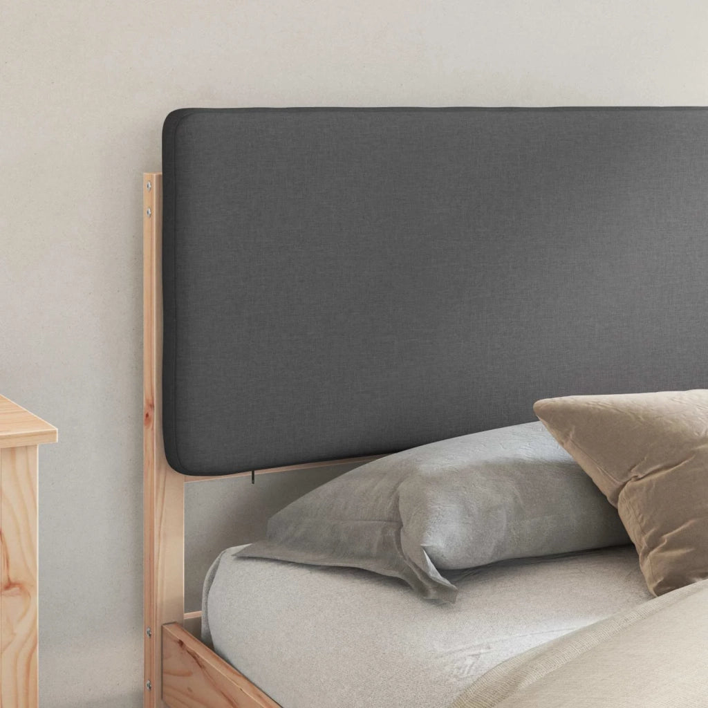 Letto con Testiera Rivestita Grigio scuro 180 x 200 cm 877890