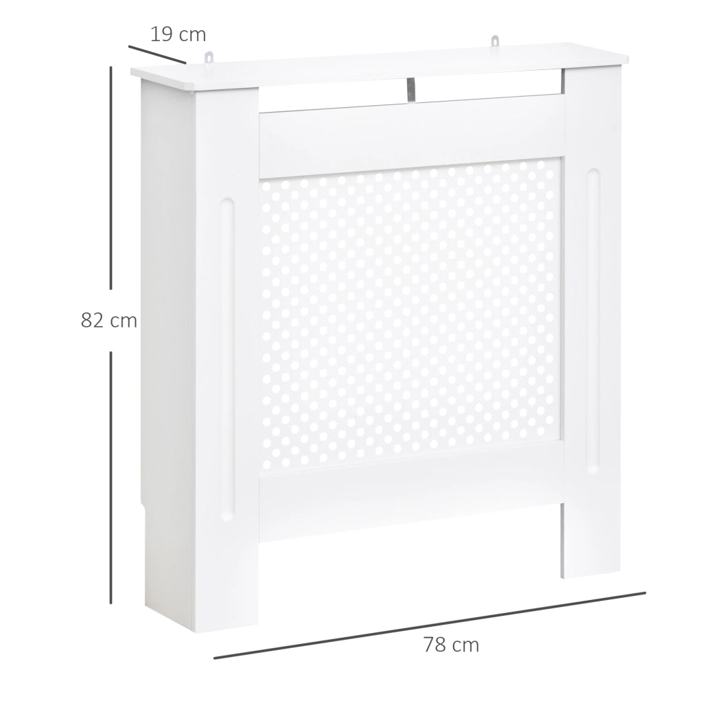 EasyComfort Copritermosifone Moderno a Griglia in MDF per Casa e Ufficio, 78x82x19 cm, Bianco