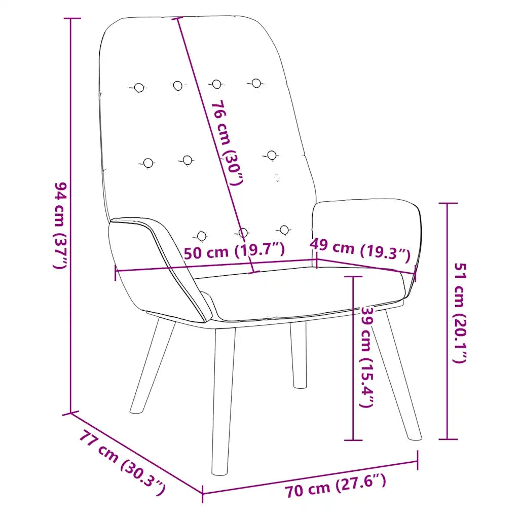 Poltrona | Sedia Relax Grigio Scuro in Velluto