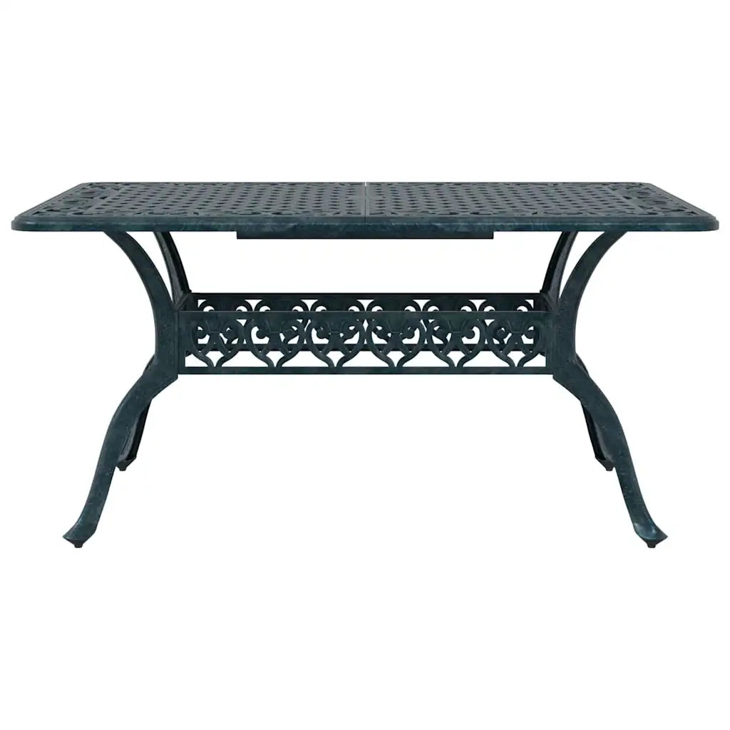 Set da Pranzo per Giardino 5 pcs Verde Alluminio