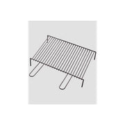 Ompagrill 00760 Graticola da Camino Tondino Pesante Acciaio Cromato 60x40 cm Piedini Integrati colore Grigio