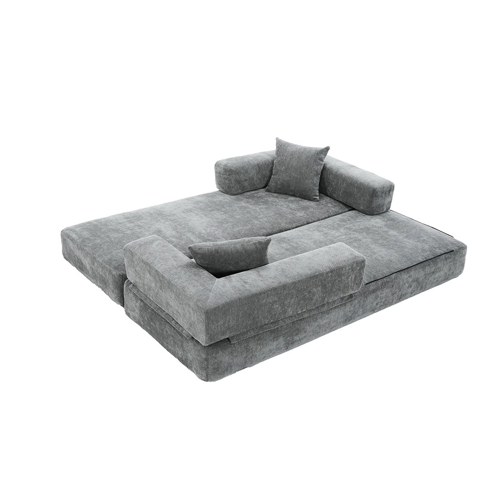 Divano angolare 4 posti - Xylo - Con chaise longue, braccioli larghi, modulare