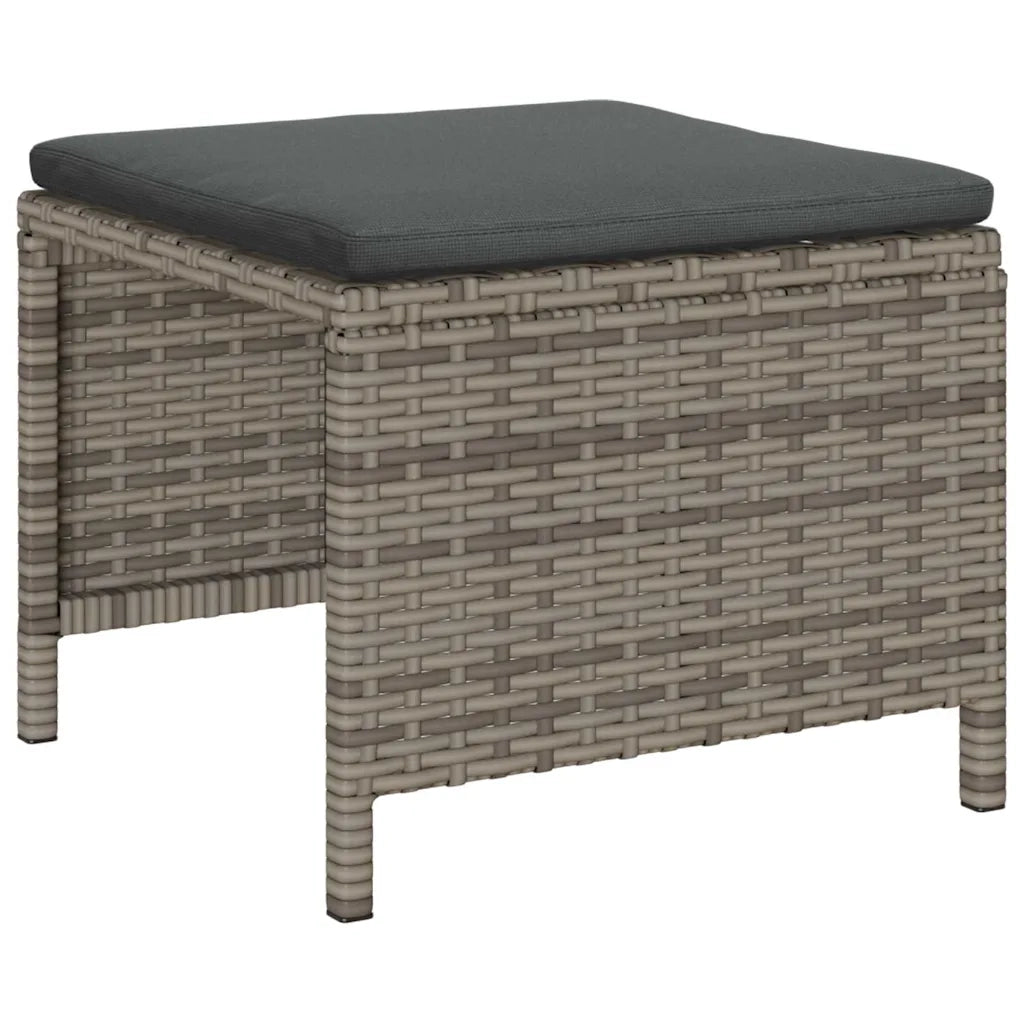 Set Divano da Giardino 6 pcs Grigio e Grigio Scuro polyrattan 4104702