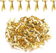 Pentole metalliche per cartaviti 8x17mm dorato, pacchetto da 150 pezzi, mini-spitze per DIY, scrapbooking, cartoline, foto e pareti