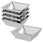 Fioriere | Cassetta per fiori | Vaso da giardino 5 pz Argento 50 x 50 x 15 cm