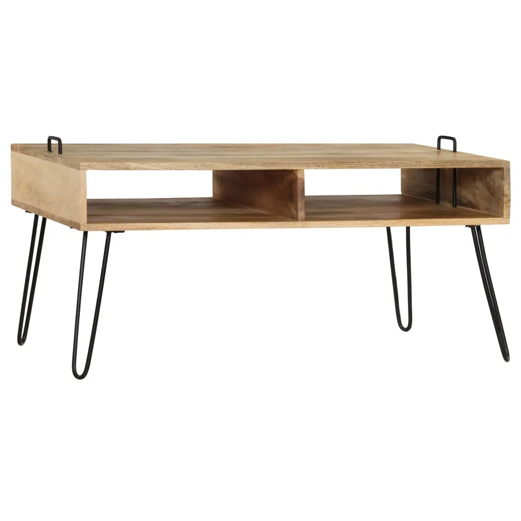 Tavolino da Salotto in Legno Massello di Mango 100x60x45 cm 246020