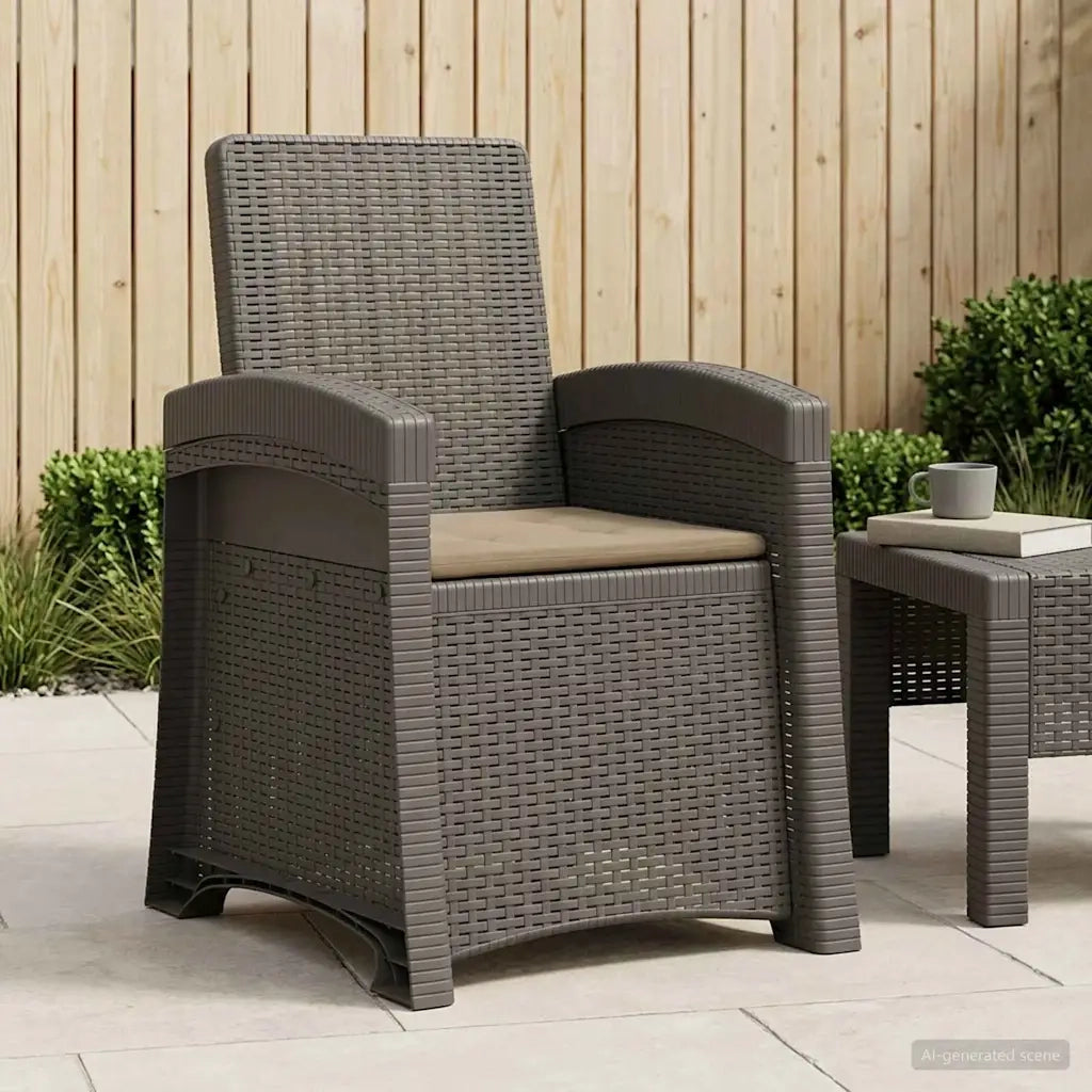 Sedia da giardino reclinabile effetto rattan 8012014