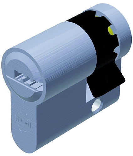 Securemme MEZZO CILINDRO CROMO SATINATO EVOK1 KA 1 chiave mm. 40 (30+10)