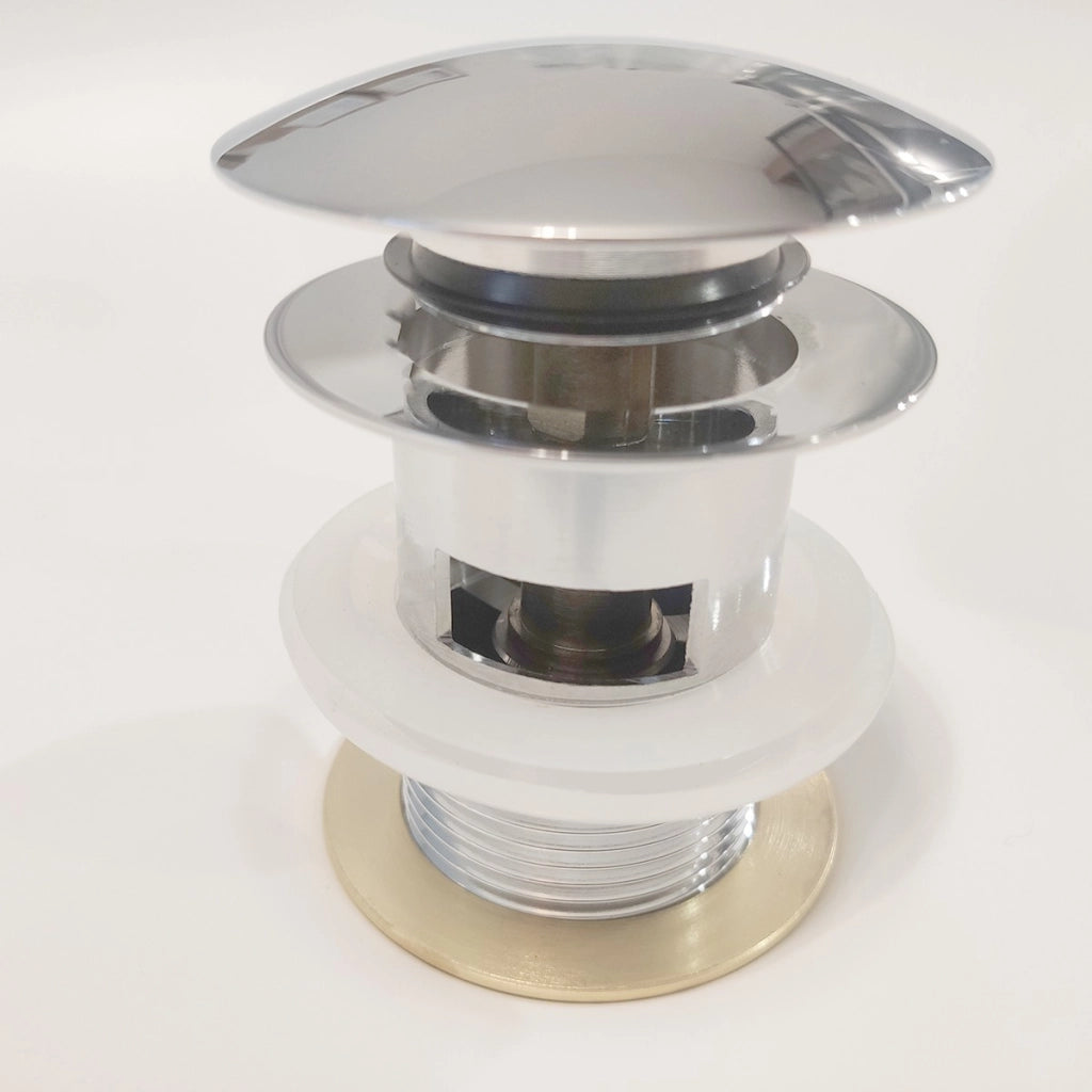Piletta lavabo click-Clack universale Cromato con troppopieno SANCY2