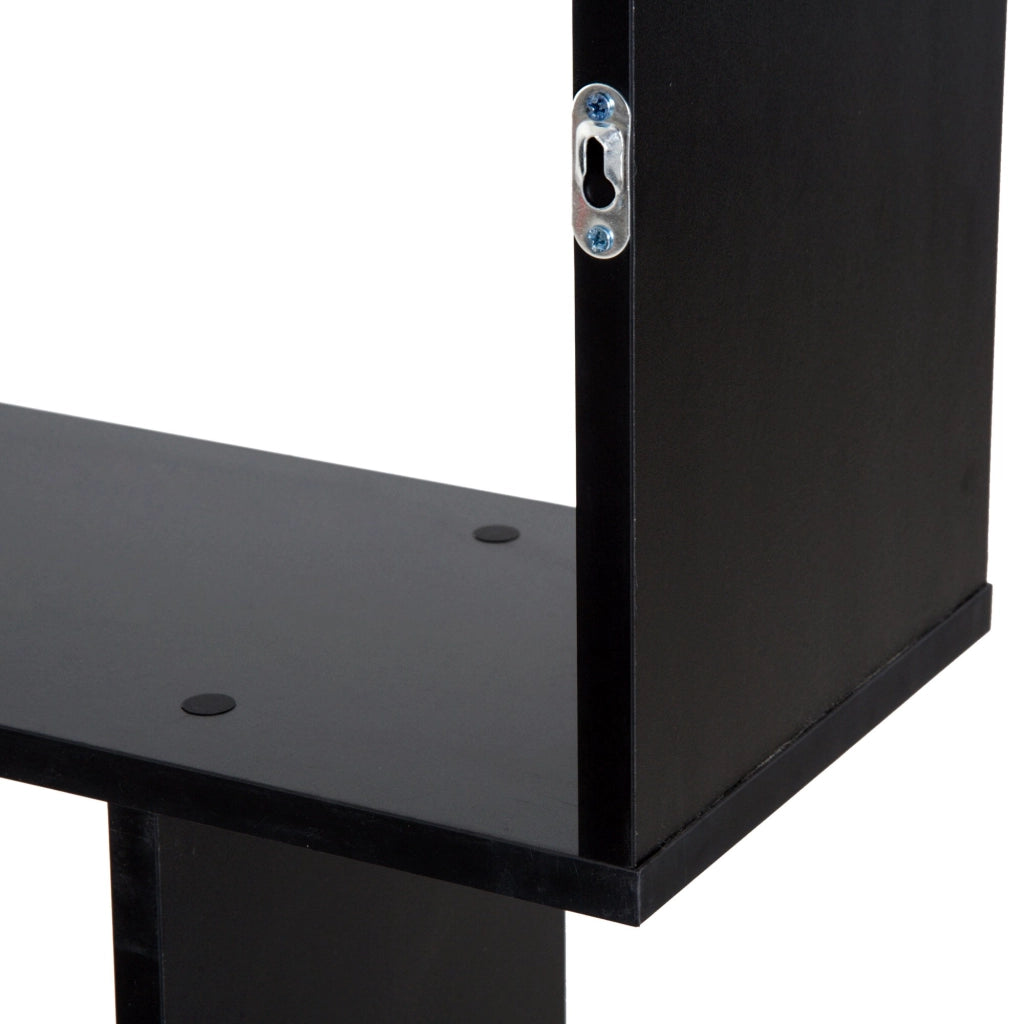 EasyComfort Libreria Legno Design Moderno con 6 Ripiani 80 × 23 × 192cm Nero