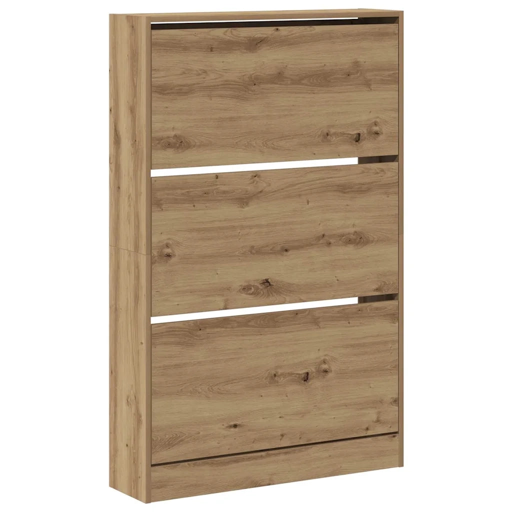Mobile per scarpe-Scarpiera Rovere artigianale 80 x 21 x 125,5 cm