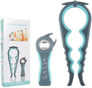 Apri-bottiglie multifunzionale - Ideale per anziani - Blu - Apre lattine e bicchieri - Ottimo per persone con artrosi -