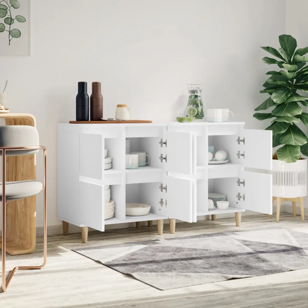 Credenze 2pz Bianche 60x35x70 cm in Legno Multistratocod mxl 77571