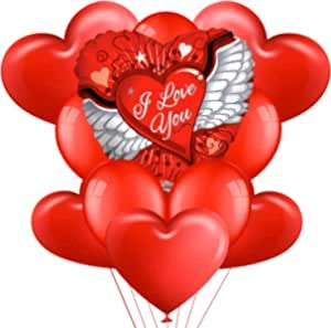 Nonsoloinformatica Palloncino a cuore con ali e testo I Love You 18