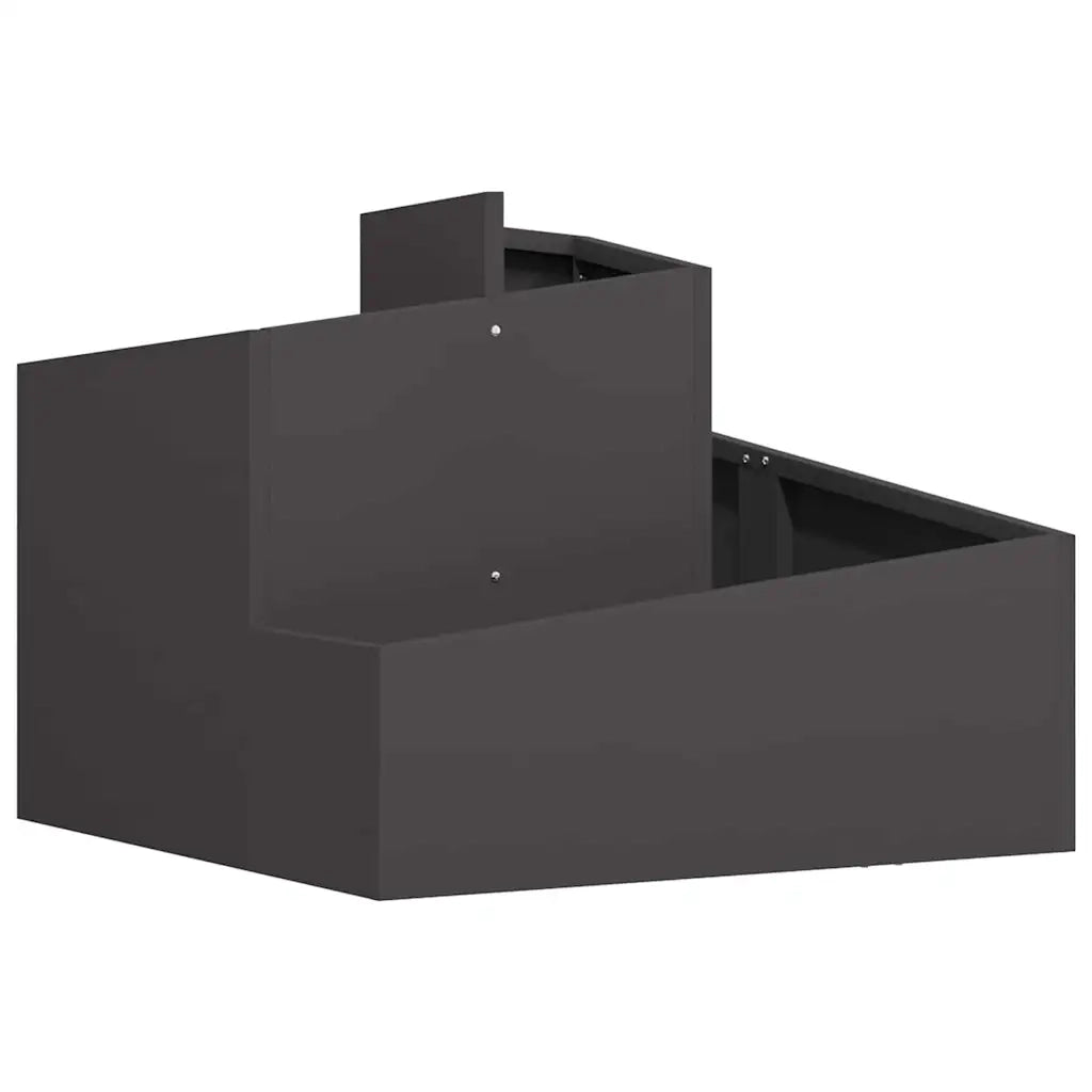 Vaso da giardino Nero 60 x 60 x 50 cm Acciaio laminato a freddo 873571