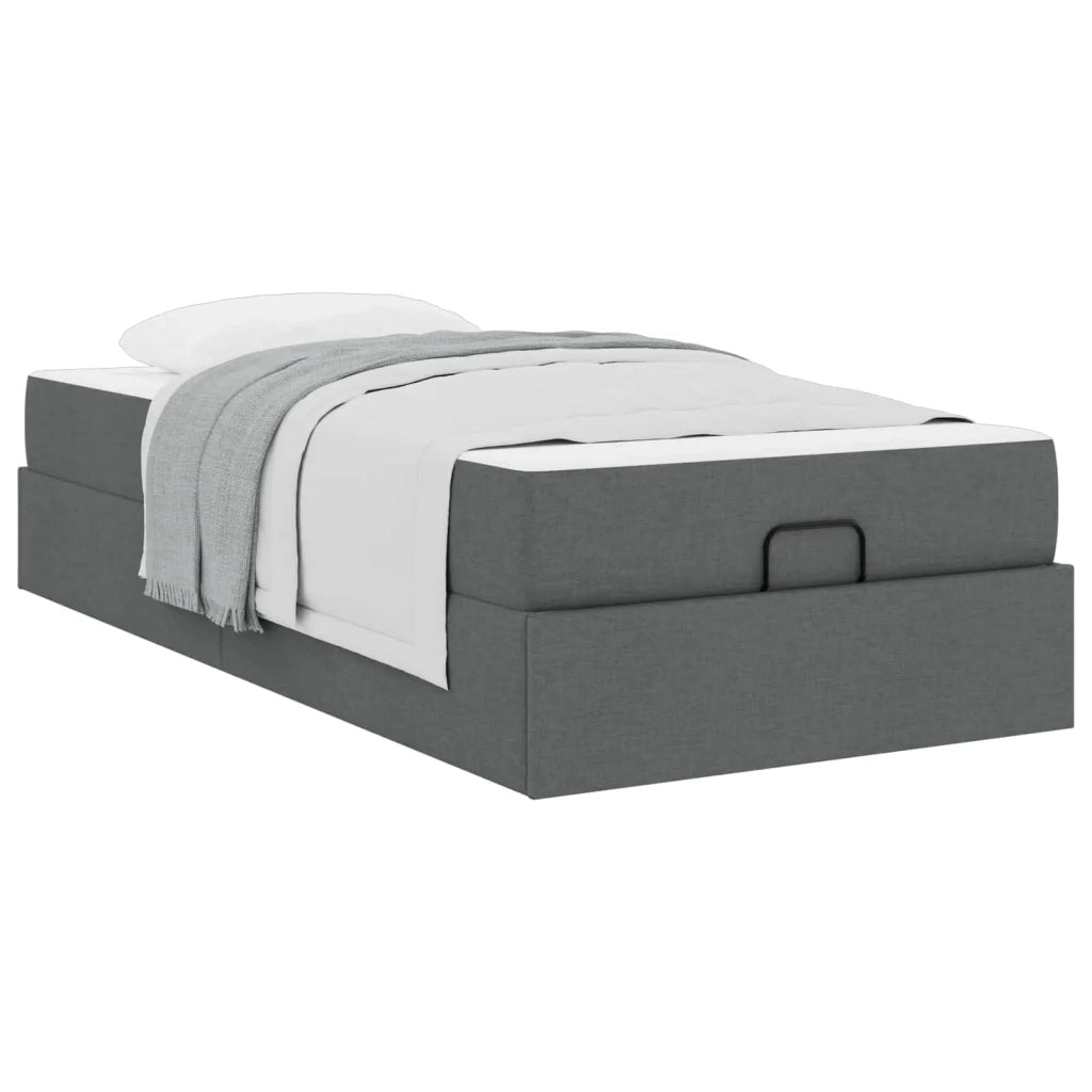 Struttura letto con materasso 2 pcs Grigio Sfumato Tessuto