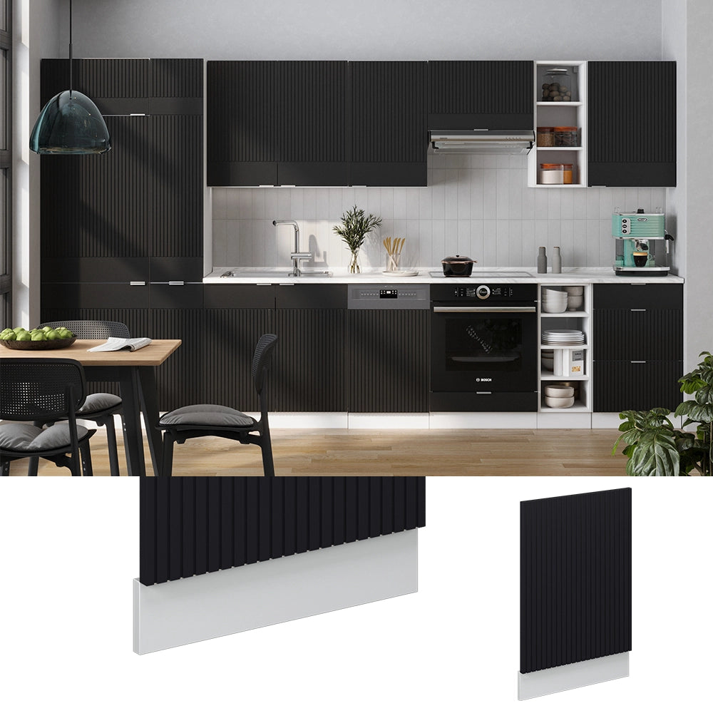 Vicco Pannello frontale Nero a righe 45 cm senza piano di lavoro
