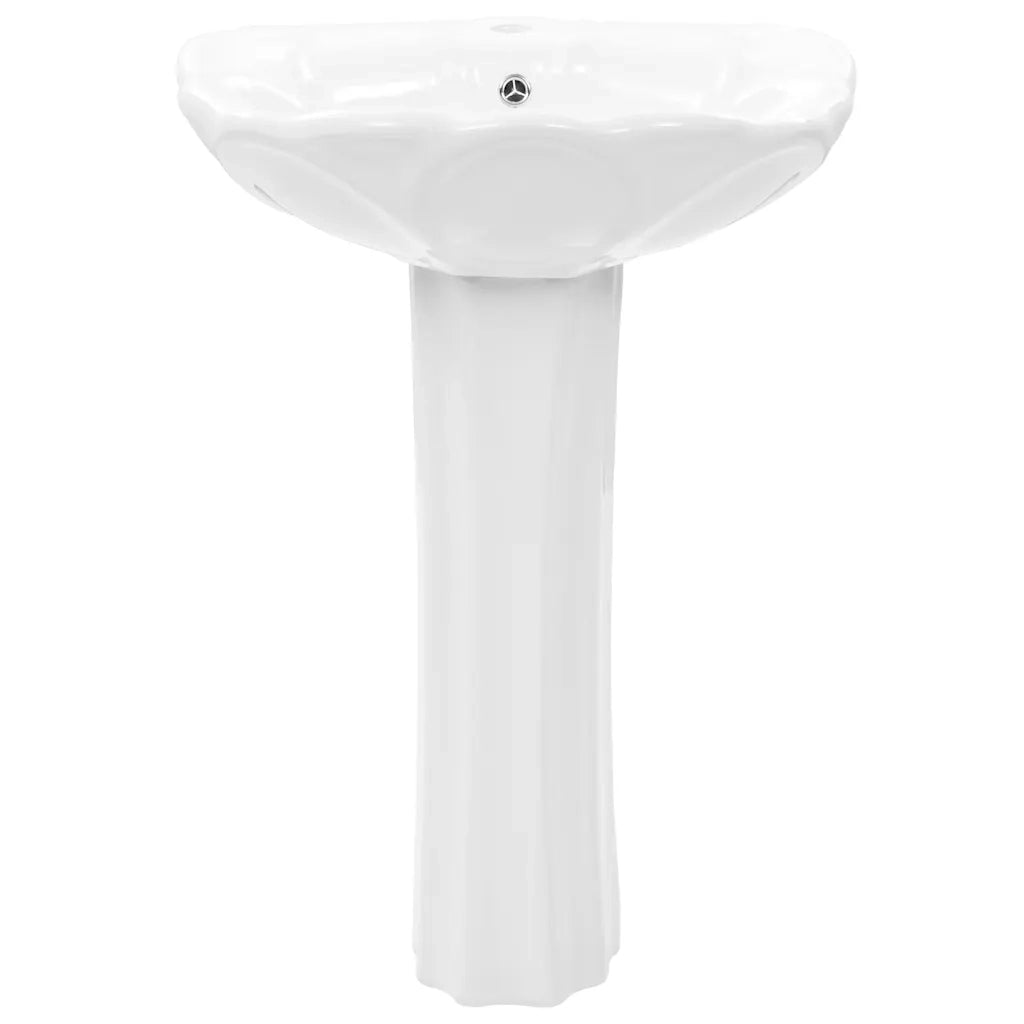 Lavandino a Colonna in Ceramica Bianca 580x510x200 mm 143005